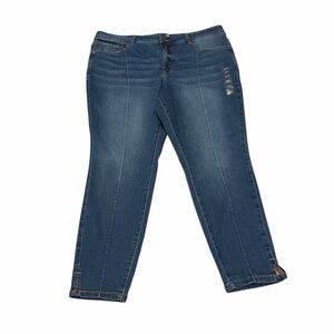 Maurices EVERFLEX ANKLE SUPER SKINNY Jeans Pleated Front Size 22W New